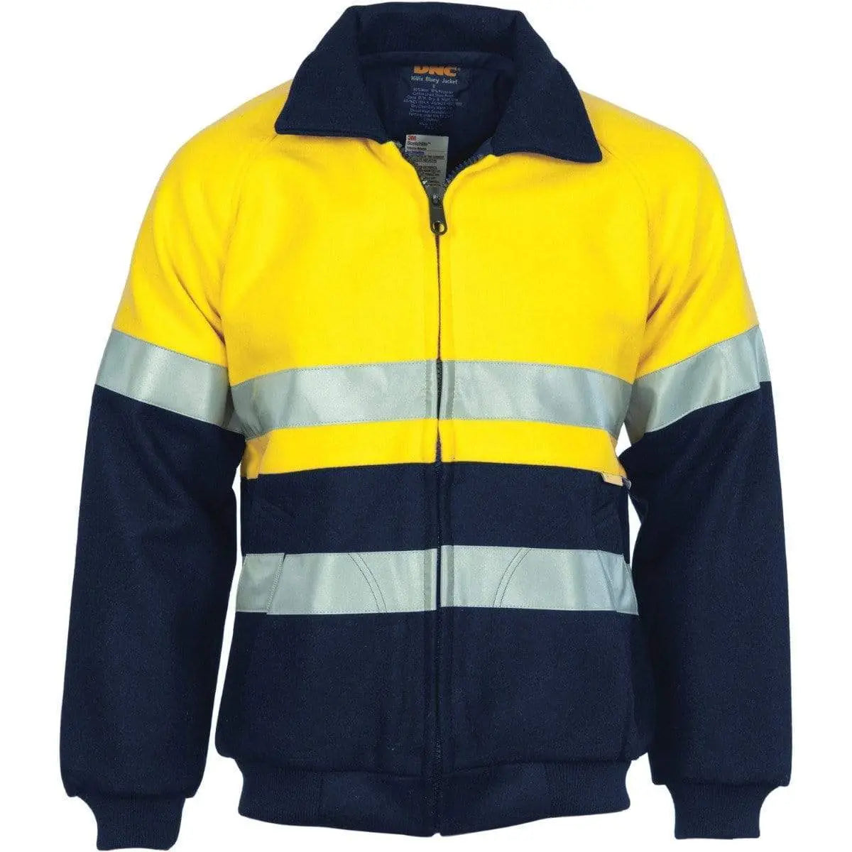 Dnc Workwear Hi-vis Two-tone Bluey Bomber Jacket With 3m Reflective Tape - 3859 Metro Workwear.